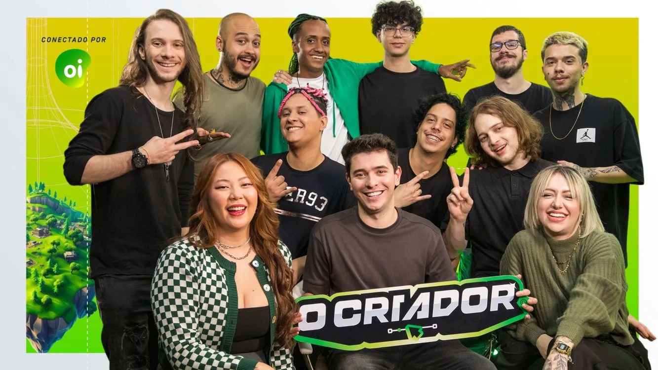 Grupo dos participantes do programa O criador do fotnite