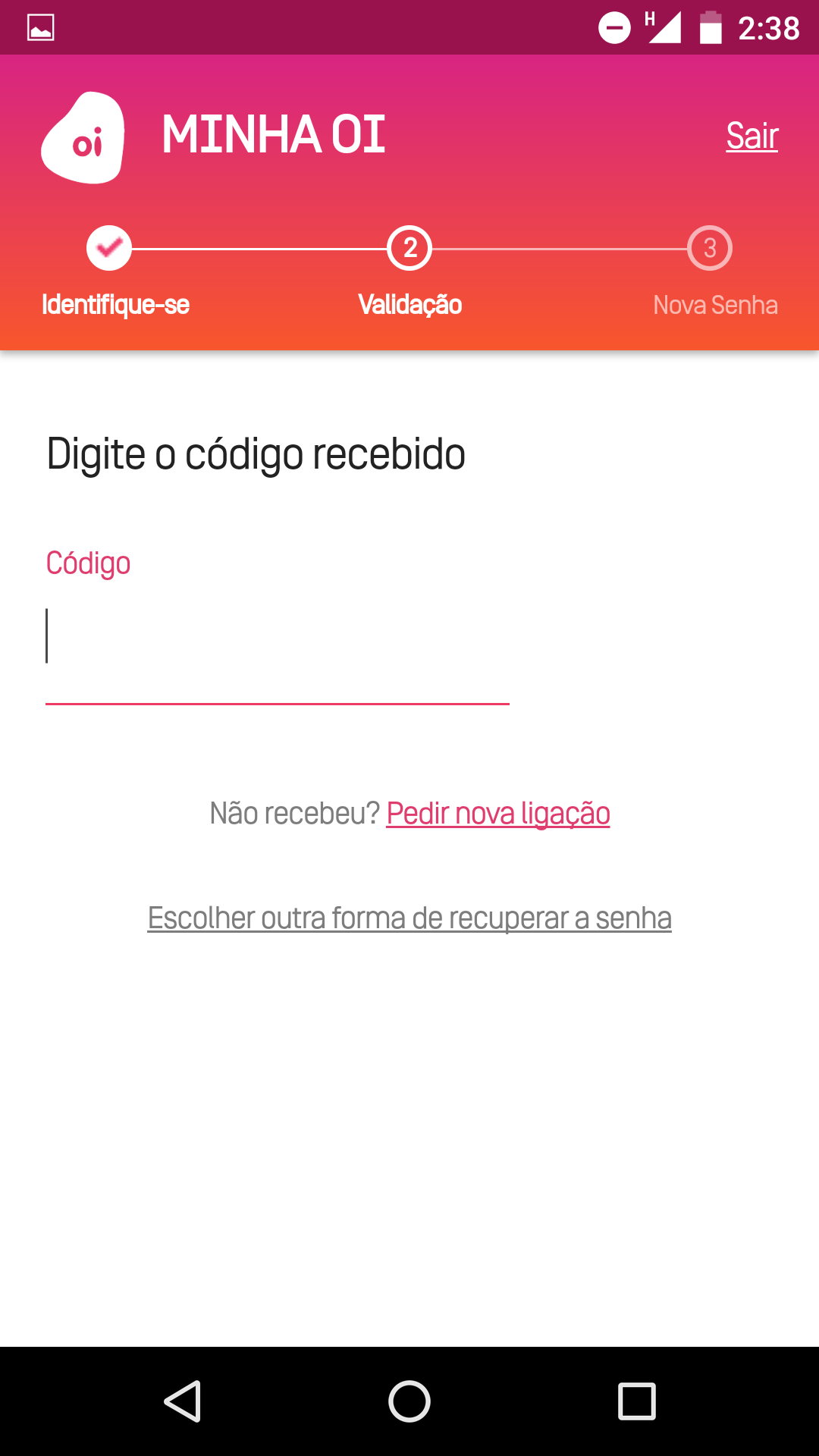 Como resgatar minha senha sem e-mail - celular 10