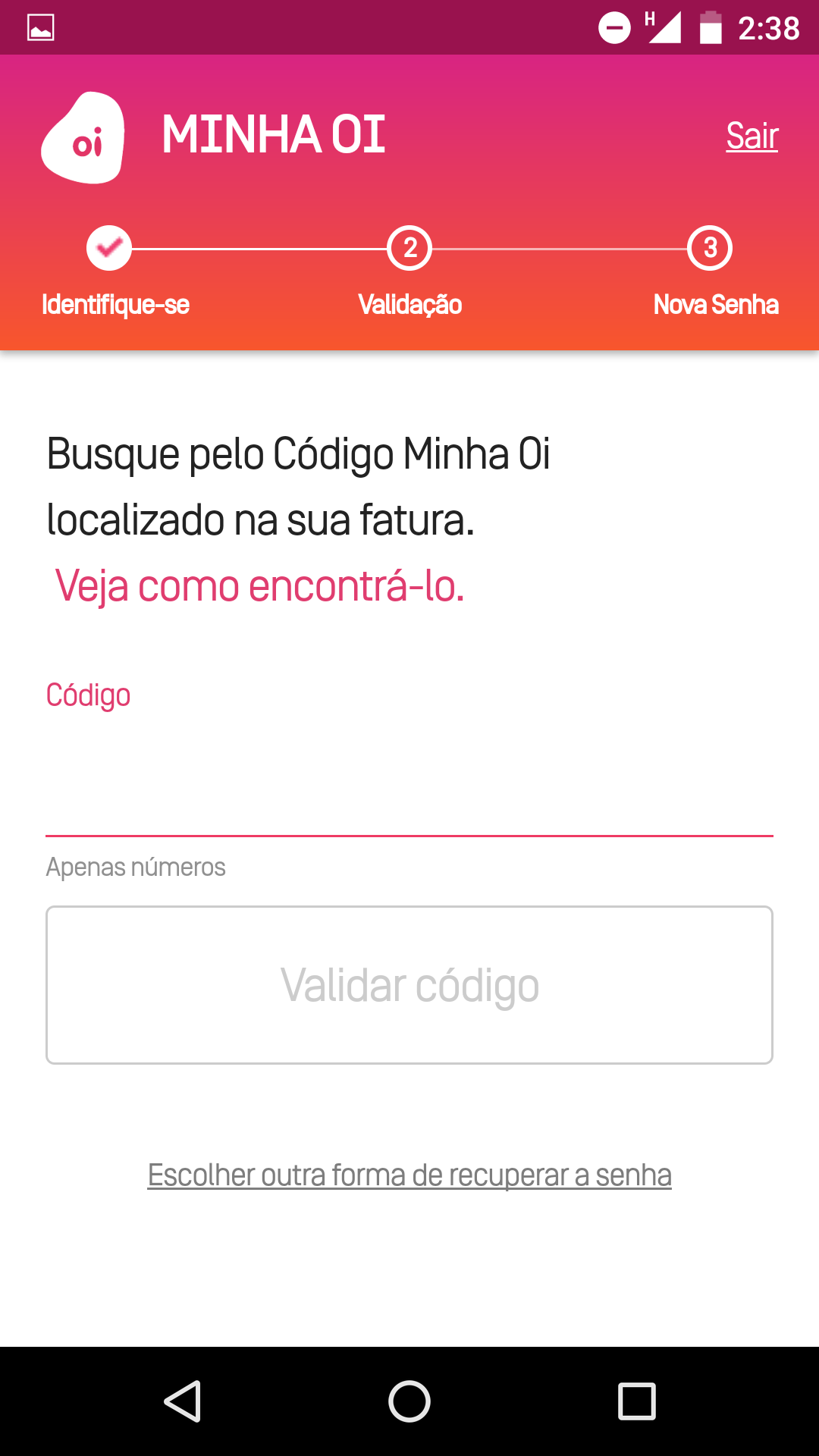 Como resgatar minha senha sem e-mail - celular 12