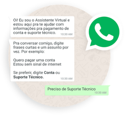 Informações de pagamento no WhatsApp