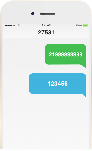 Tela de celular do novo Chip da Oi digitando o código de confirmação que recebeu no número que fará a portabilidade Oi